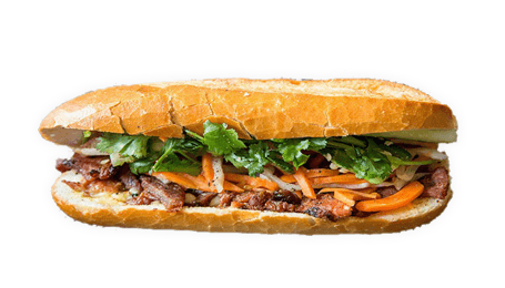 bánh mì 989 Char Siu Pork, Vietnamese Meatballs